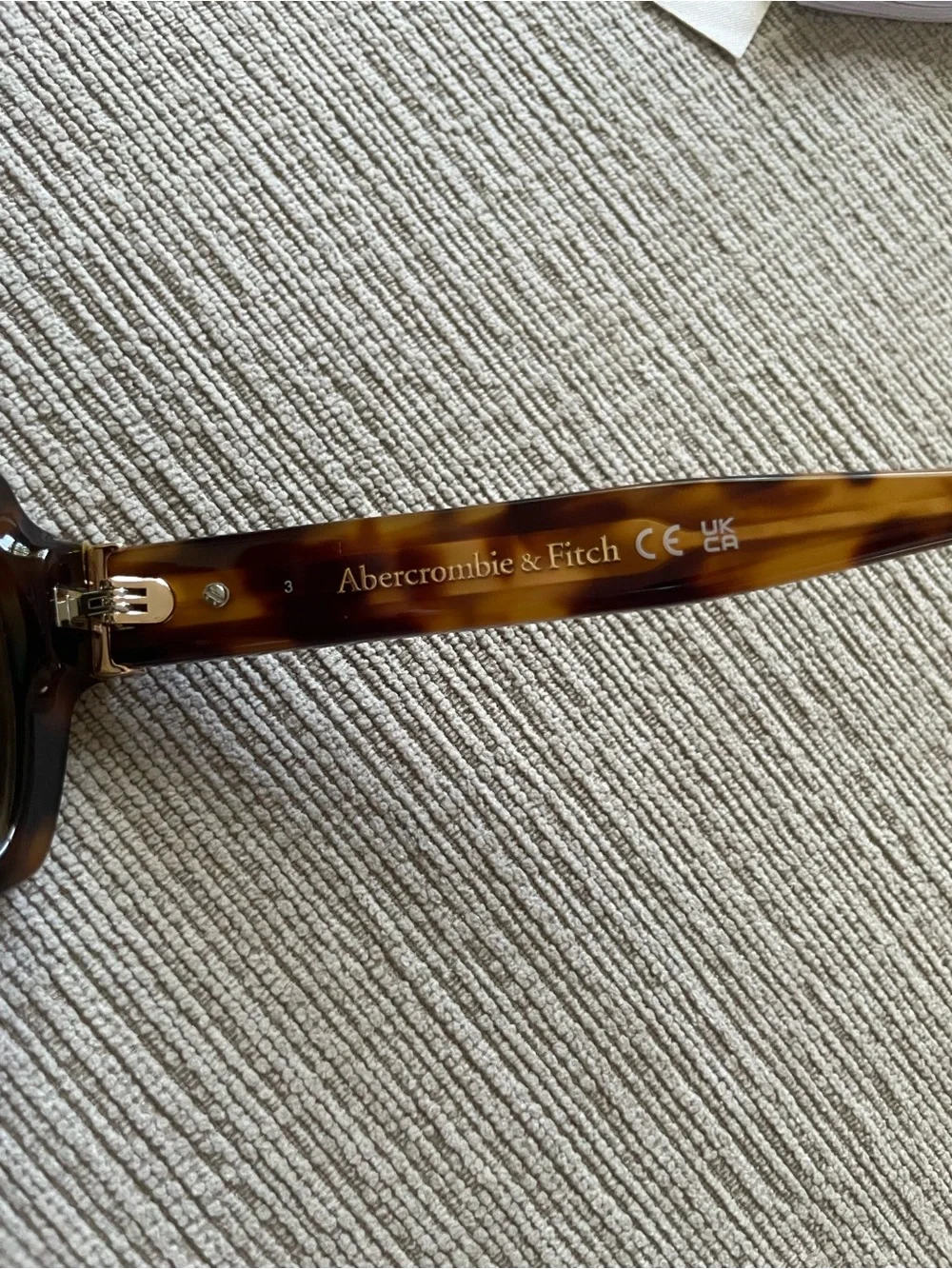 Abercrombie & Fitch Marcolin Tortoise Shell Frame Sunglasses with Green Lenses